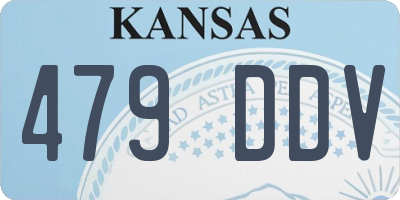 KS license plate 479DDV