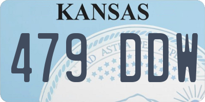 KS license plate 479DDW