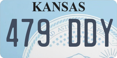 KS license plate 479DDY