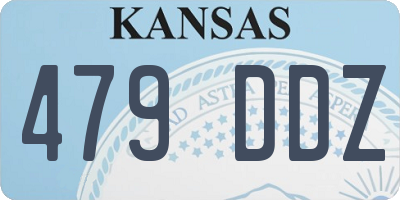 KS license plate 479DDZ