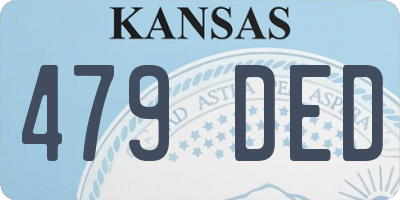 KS license plate 479DED