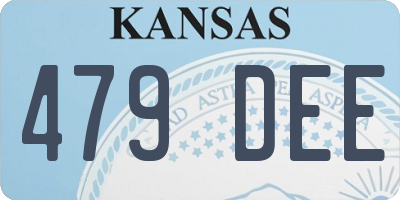 KS license plate 479DEE