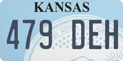 KS license plate 479DEH