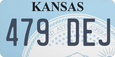 KS license plate 479DEJ