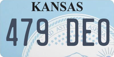 KS license plate 479DEO
