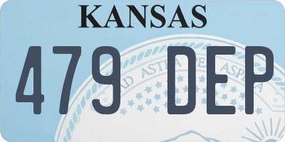 KS license plate 479DEP