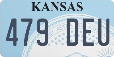 KS license plate 479DEU
