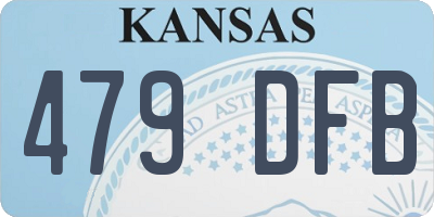 KS license plate 479DFB