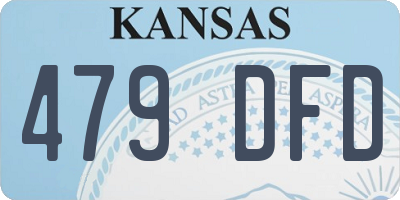 KS license plate 479DFD
