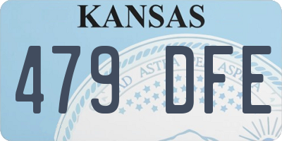 KS license plate 479DFE