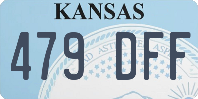 KS license plate 479DFF