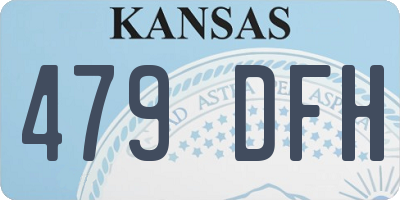 KS license plate 479DFH