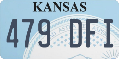 KS license plate 479DFI