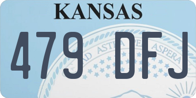 KS license plate 479DFJ