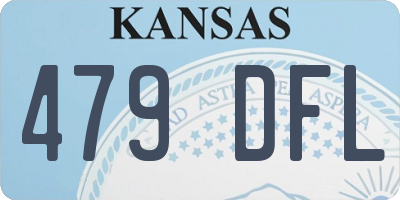 KS license plate 479DFL