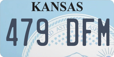 KS license plate 479DFM