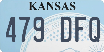 KS license plate 479DFQ