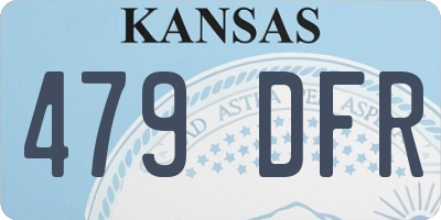KS license plate 479DFR