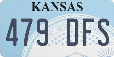 KS license plate 479DFS