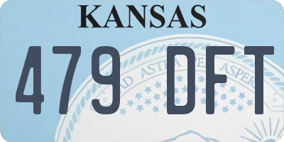 KS license plate 479DFT
