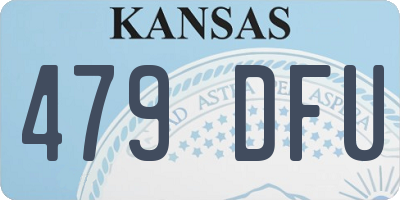 KS license plate 479DFU