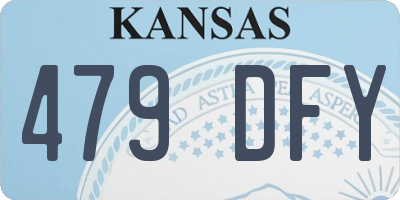 KS license plate 479DFY
