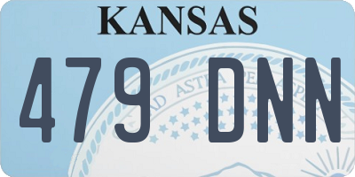 KS license plate 479DNN