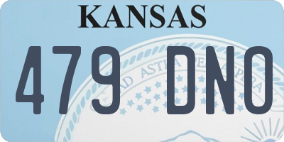 KS license plate 479DNO