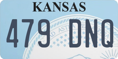 KS license plate 479DNQ