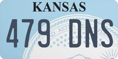 KS license plate 479DNS