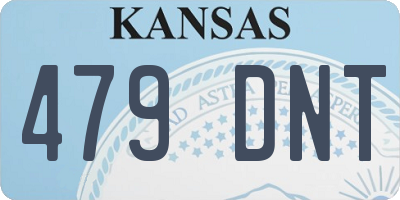 KS license plate 479DNT