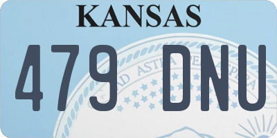KS license plate 479DNU