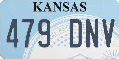 KS license plate 479DNV