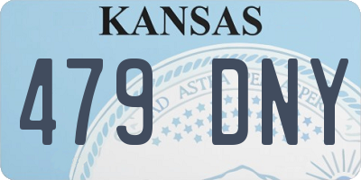 KS license plate 479DNY