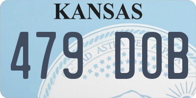 KS license plate 479DOB