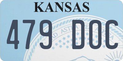 KS license plate 479DOC