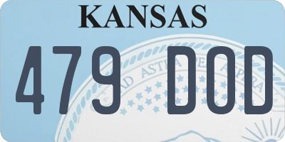 KS license plate 479DOD