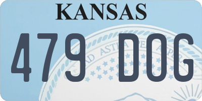 KS license plate 479DOG