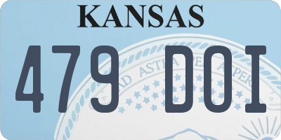 KS license plate 479DOI
