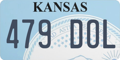 KS license plate 479DOL