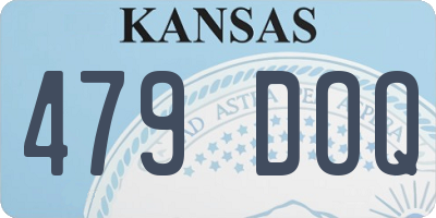 KS license plate 479DOQ