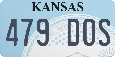 KS license plate 479DOS
