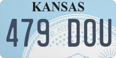 KS license plate 479DOU