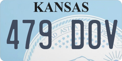 KS license plate 479DOV