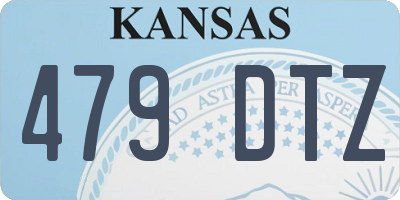 KS license plate 479DTZ