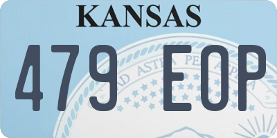 KS license plate 479EOP
