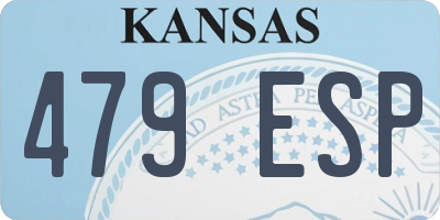 KS license plate 479ESP