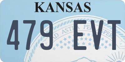KS license plate 479EVT