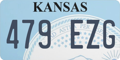 KS license plate 479EZG