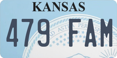 KS license plate 479FAM